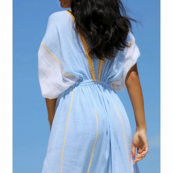 LEMLEM NWOT Jemari Plunge Neck Dress in Sky Size S - Picture 5 of 6